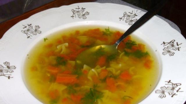 Nudlová polévka - falešná - z tykve