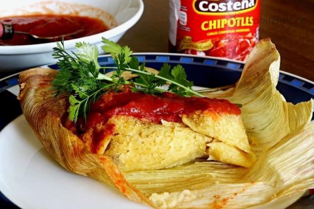 Krok za krokem mexické TAMALES s poblanos a sýrem