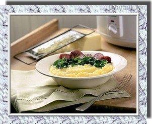 Polenta s čedarem v pomalém hrnci