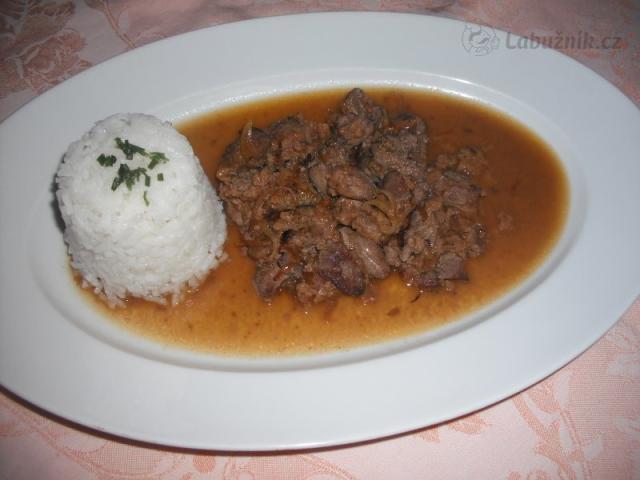 Restovaná kuřecí játra