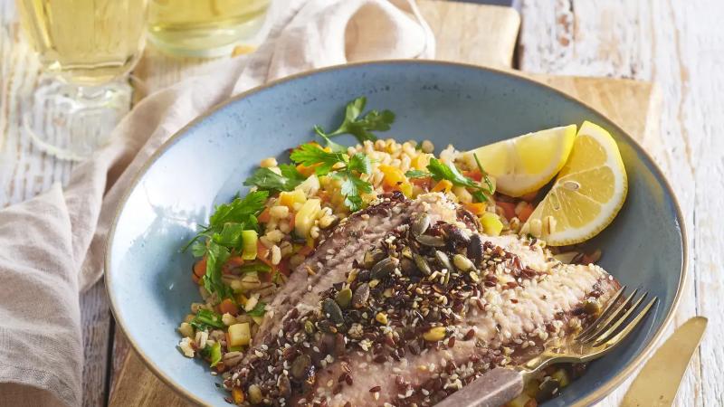 Krupoto a rybí filé